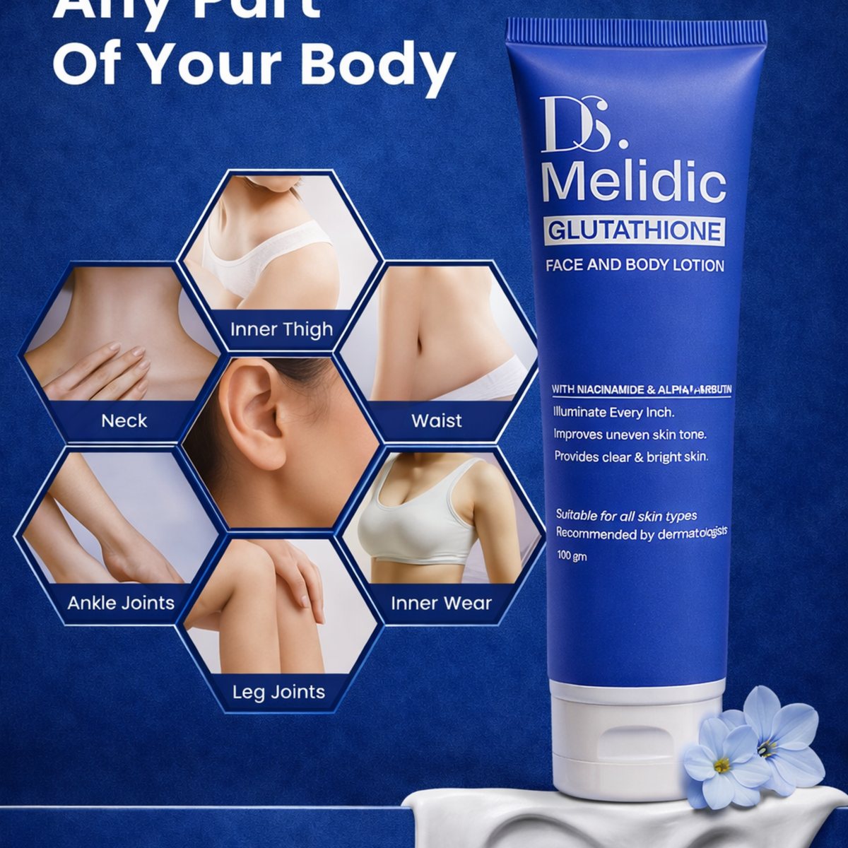 Melidic Brightening lotion| Glutathione Infused Face and Body Lotion Dermaseeker Melidic Brightening lotion| Glutathione Infused Face and Body Lotion Dermaseeker