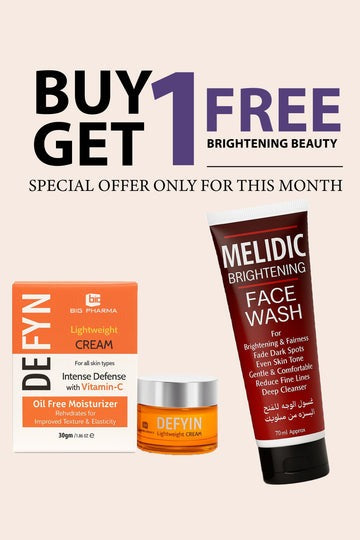 Vitamin C Glow Meets Deep Brightening – DEFYIN CREAM + MELIDIC FACEWASH