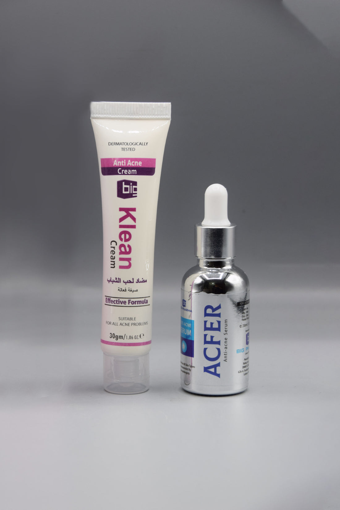 Acfer serum and klean cream