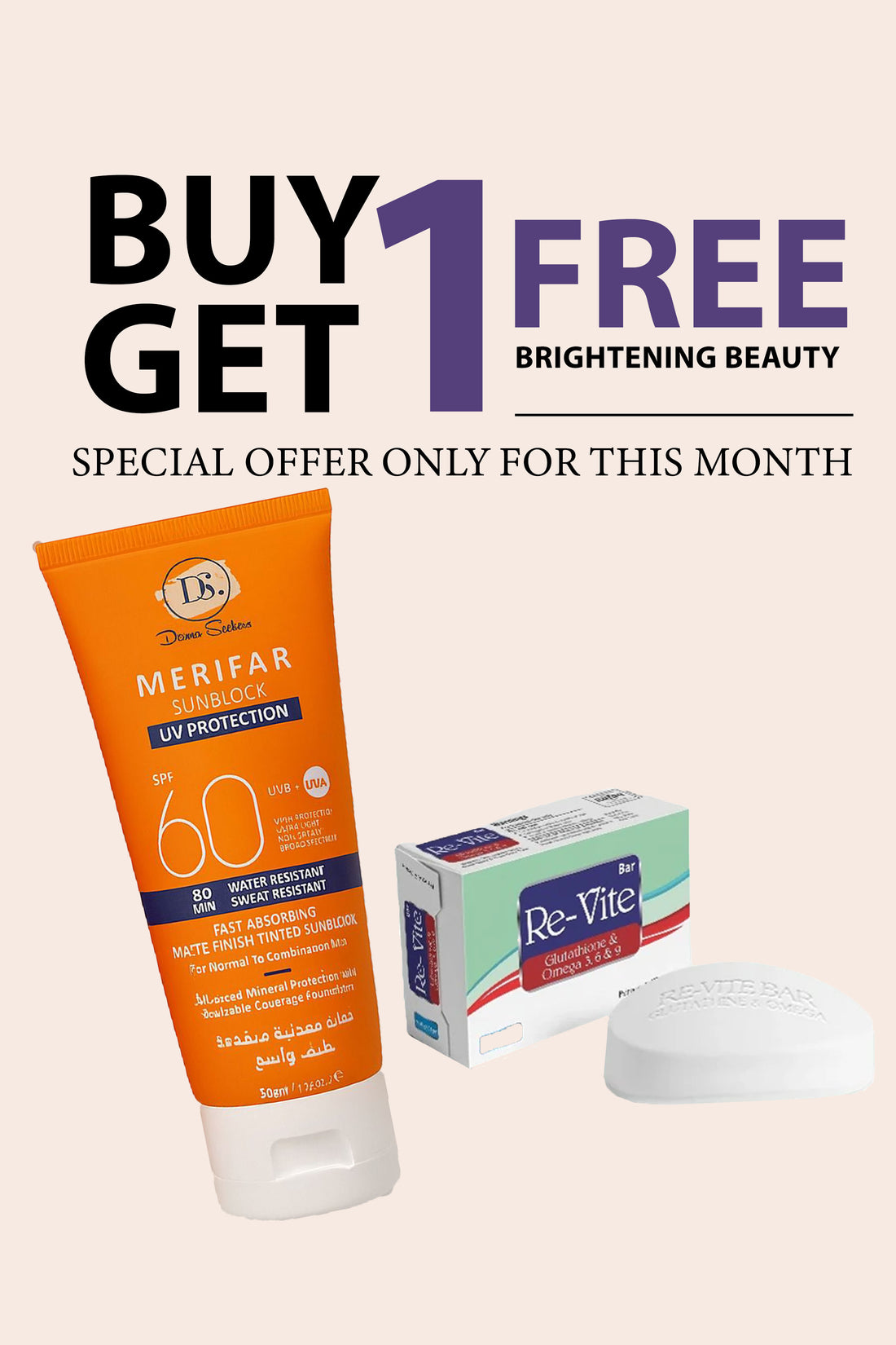 Whitening Meets Protection – MARIFER SUNBLOCK + RE-VITE SOAP