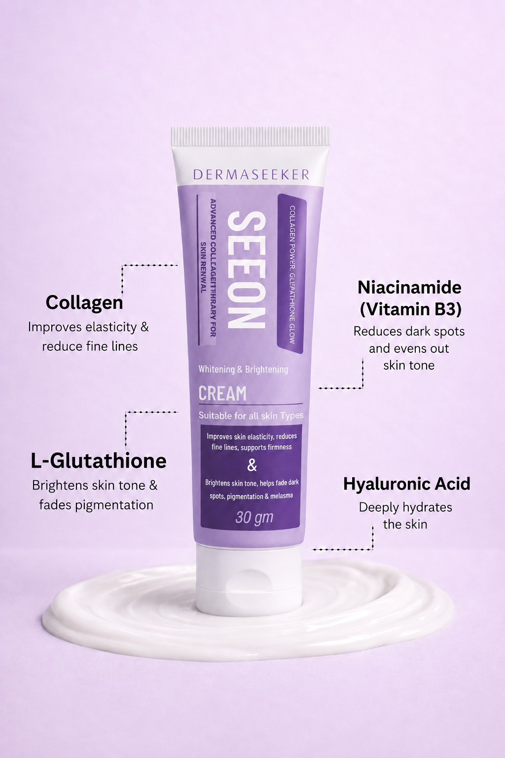 SEEON | COLLAGEN AND GLUTATHIONE CREAM.