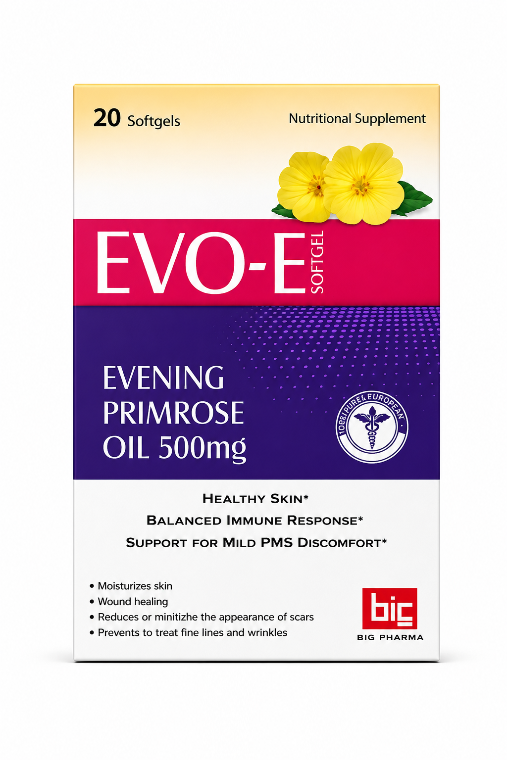 Evo-E | Vitamin E softgels for skin glow and immune balance