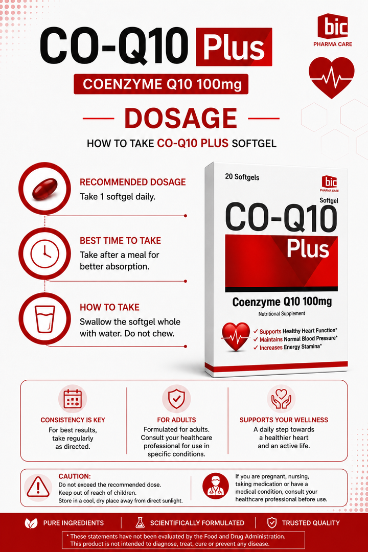 CO-Q10 (100mg) 20 Softgels | Cellular Energy & Vitality Booster