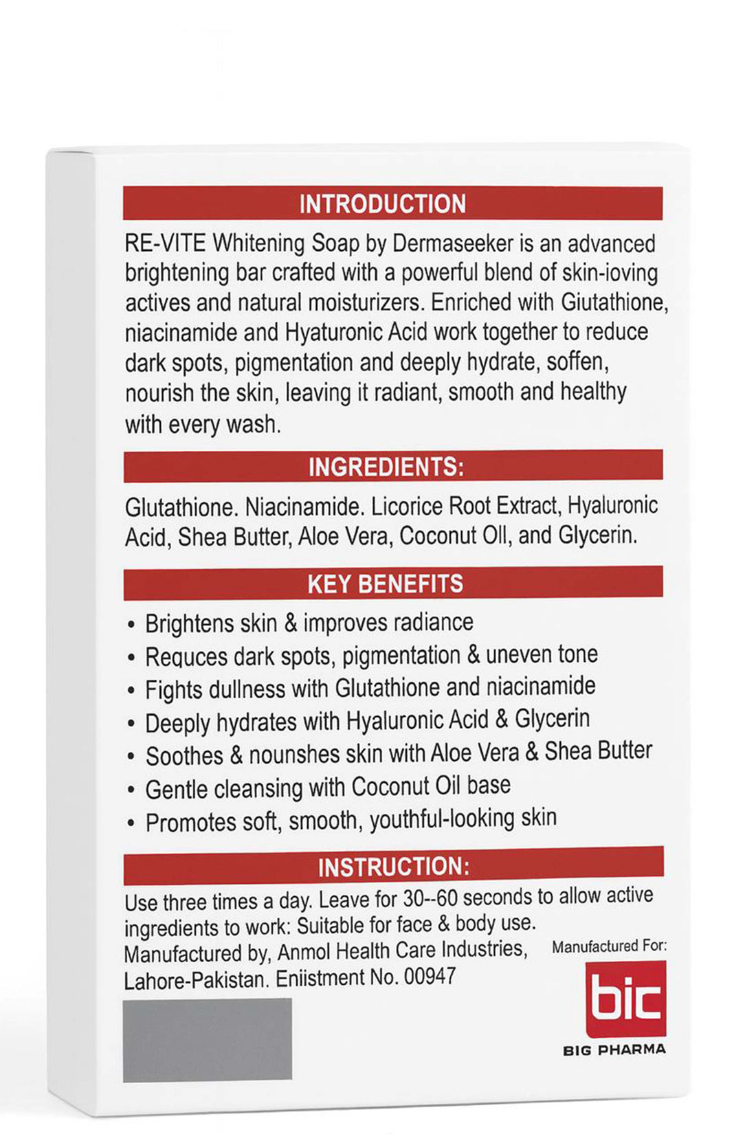 RE-VITE | BRIGHTENING & WHITENING BAR