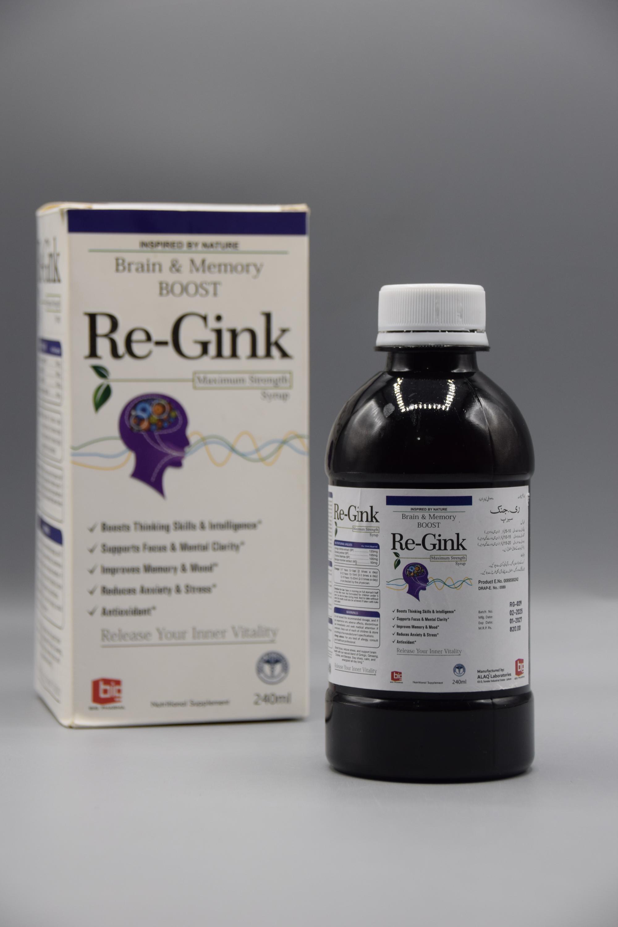 Re-Gink | Brain function and focus enhancement syrup