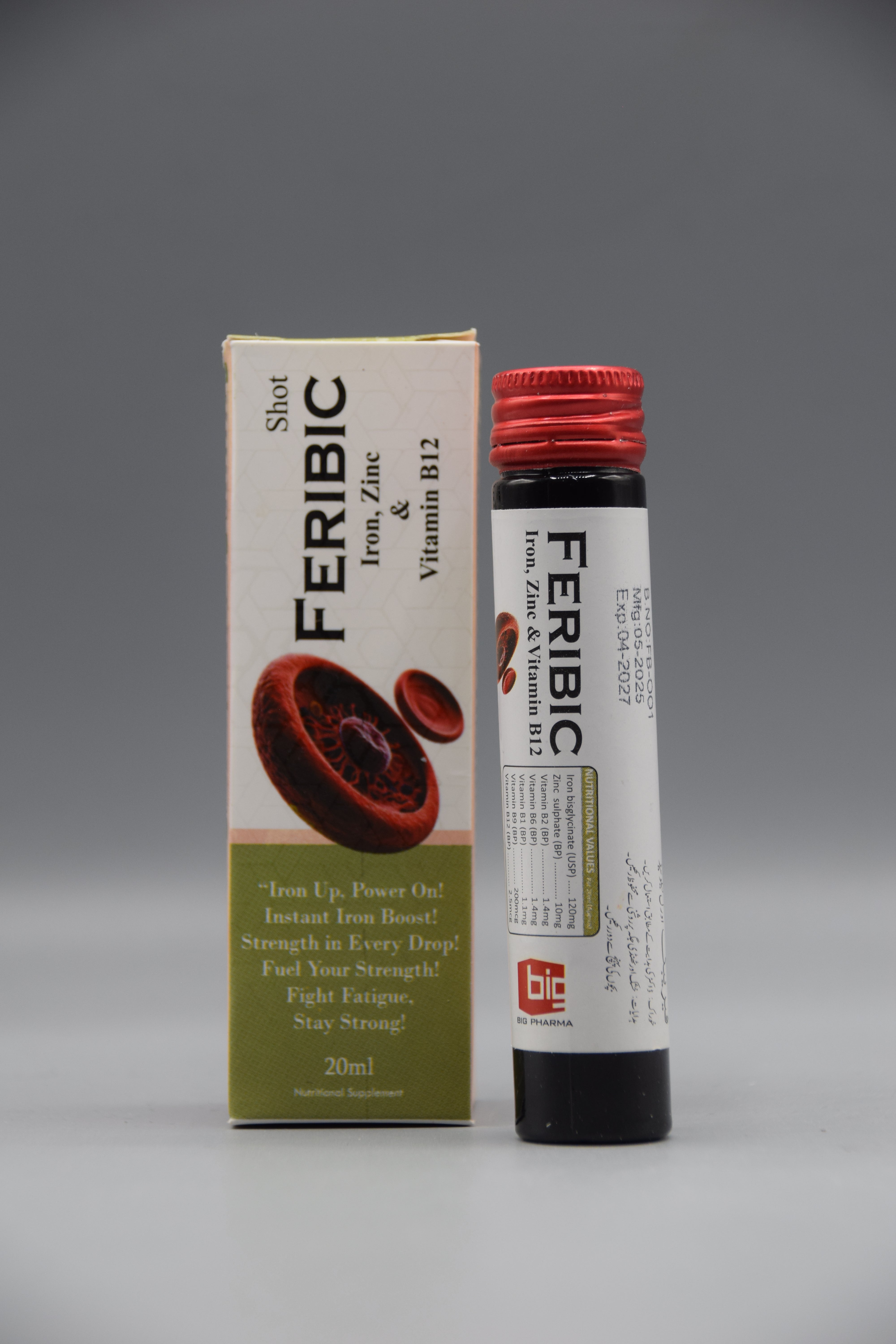 Feribic | Iron shot with multivitamins for anemia support (Bundle of 3)