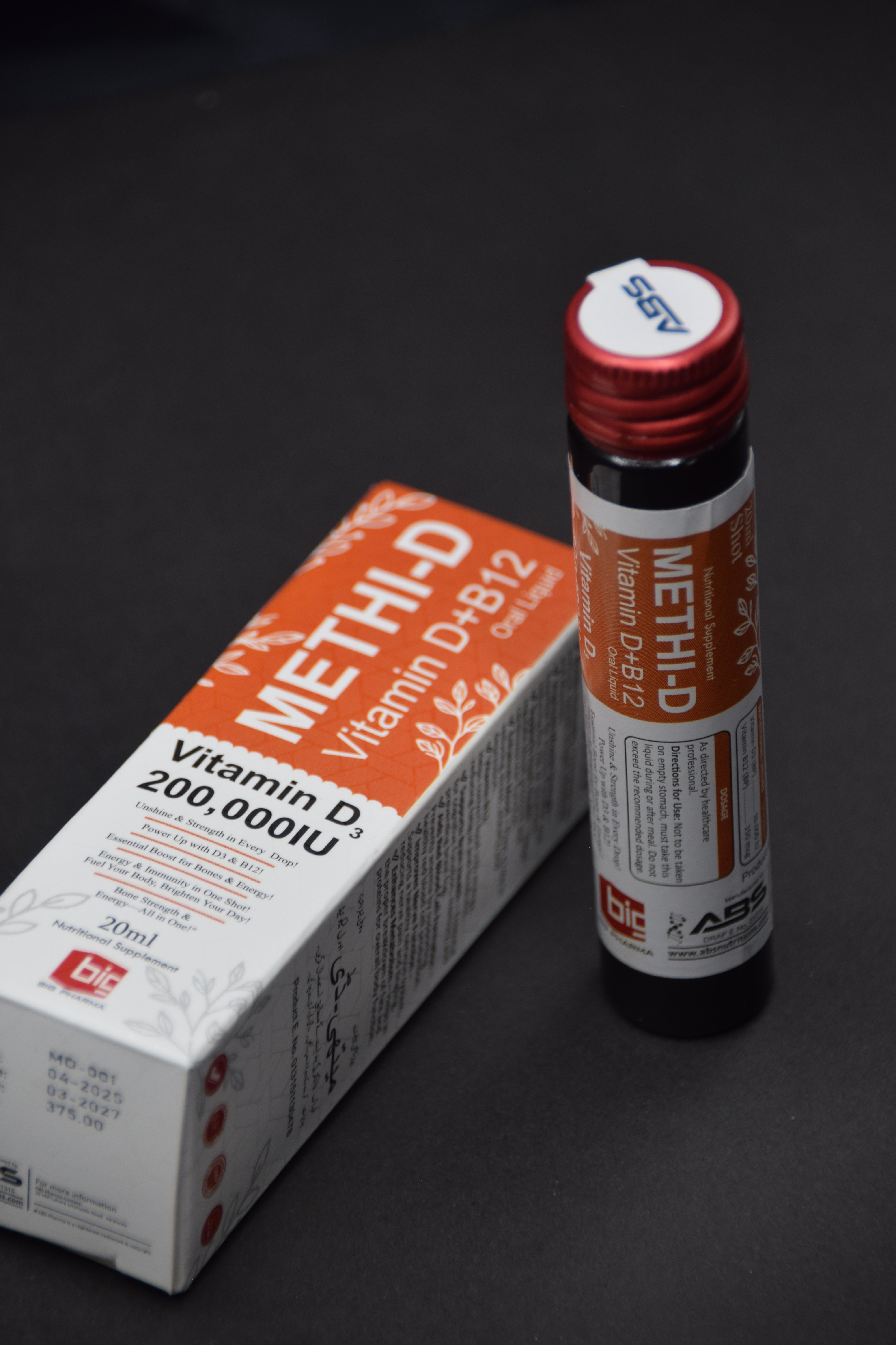 METHI-D (vitamin D 200,000 IU + B12) Bundle of 3