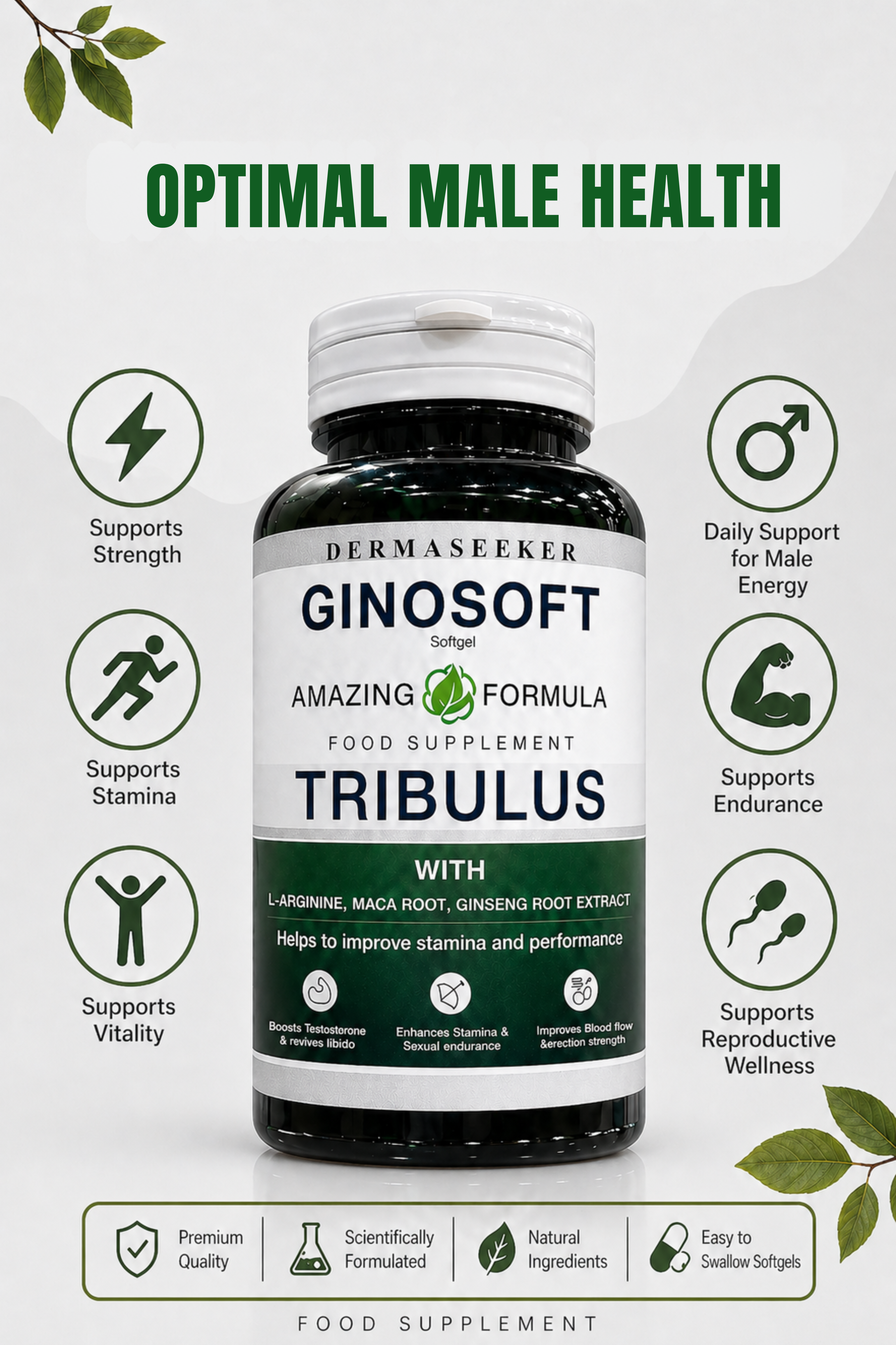 Ginosoft -Tribulus to support stamina, performance, energy and male wellness