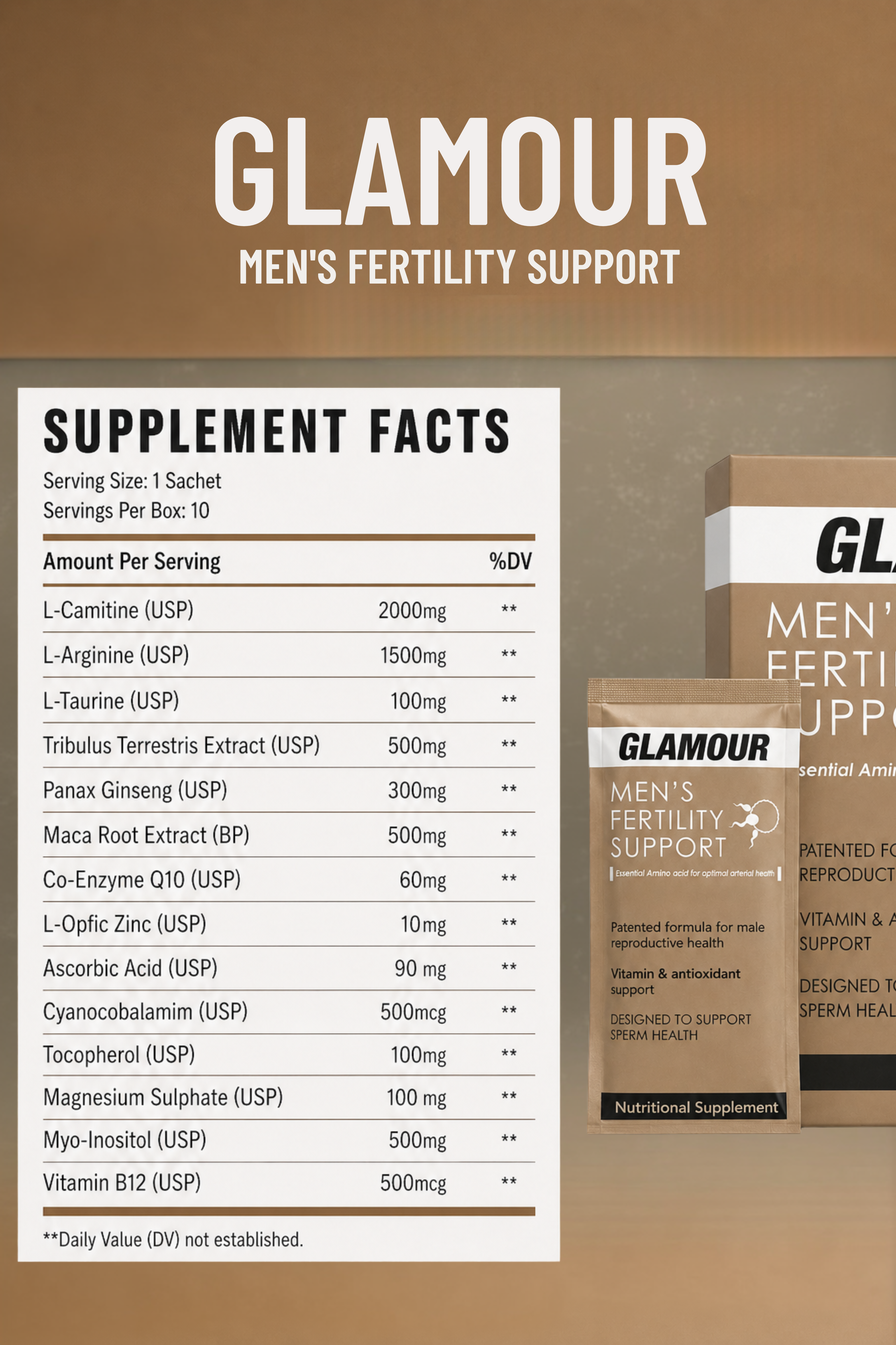 GLAMOUR Male Fertility & Vitality Sachet