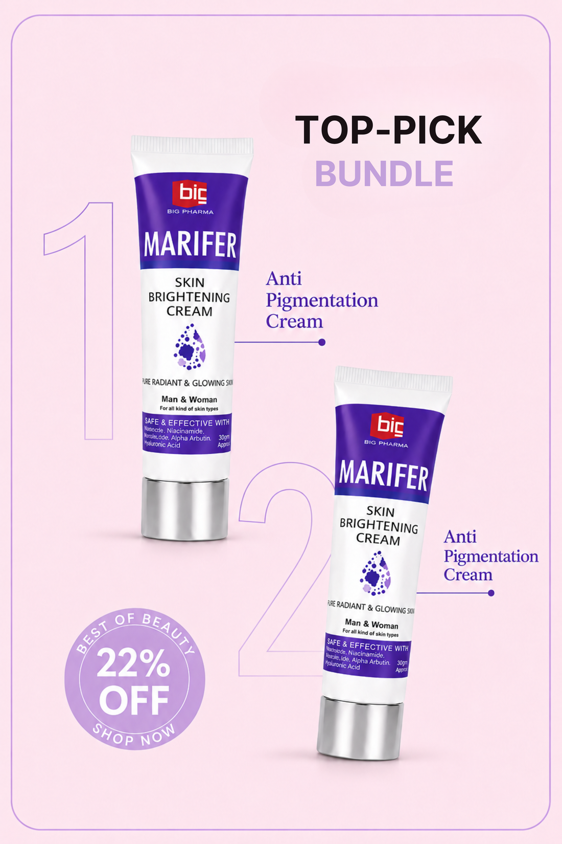 Top-Pick bundle (2 Marifer Cream)