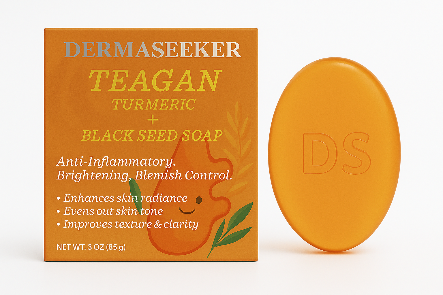 TEAGAN - TURMERIC + BLACK SEED SOAP (Pack of 2))