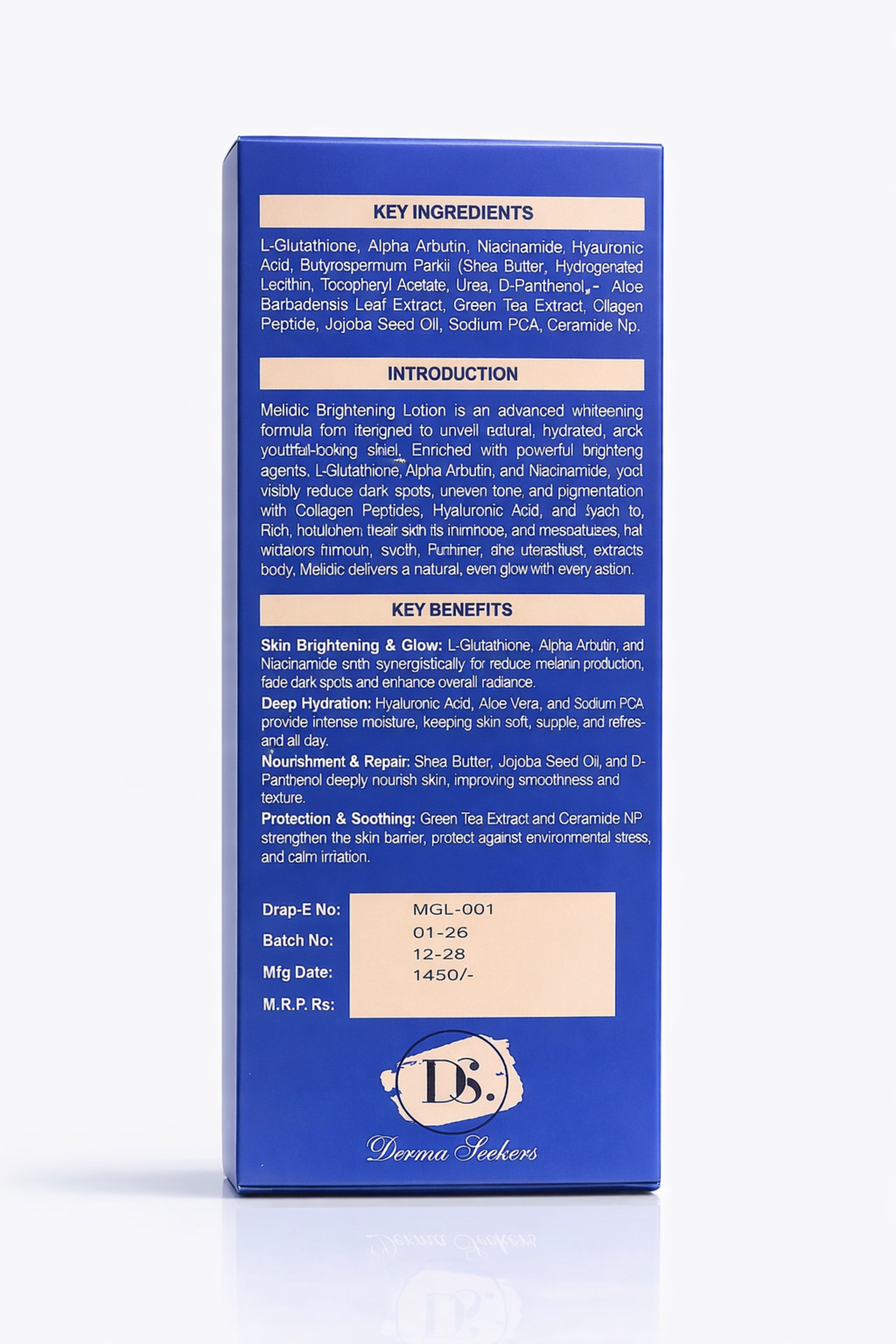 Melidic Brightening lotion| Glutathione Infused Face and Body Lotion