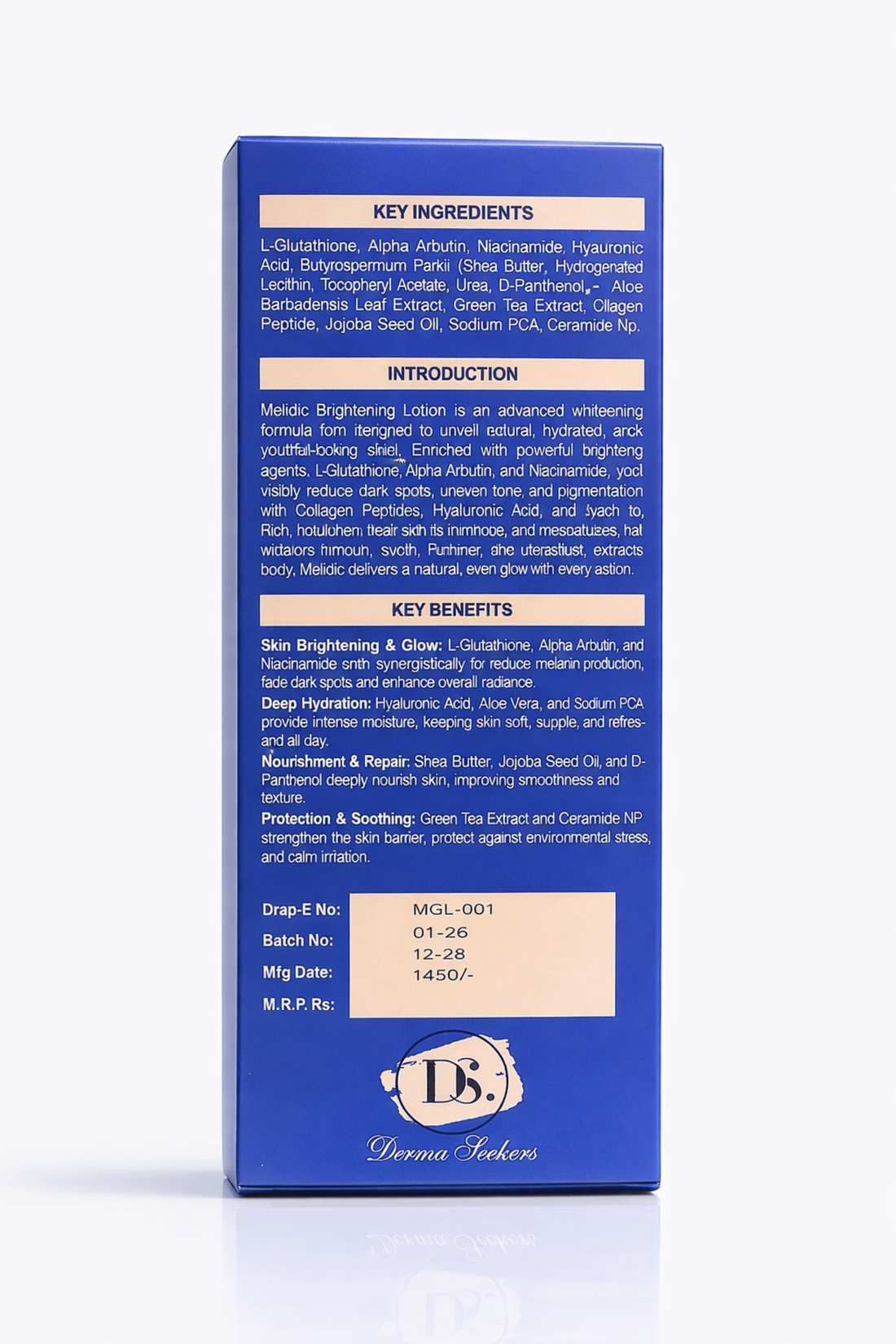 Melidic Brightening lotion| Glutathione Infused Face and Body Lotion