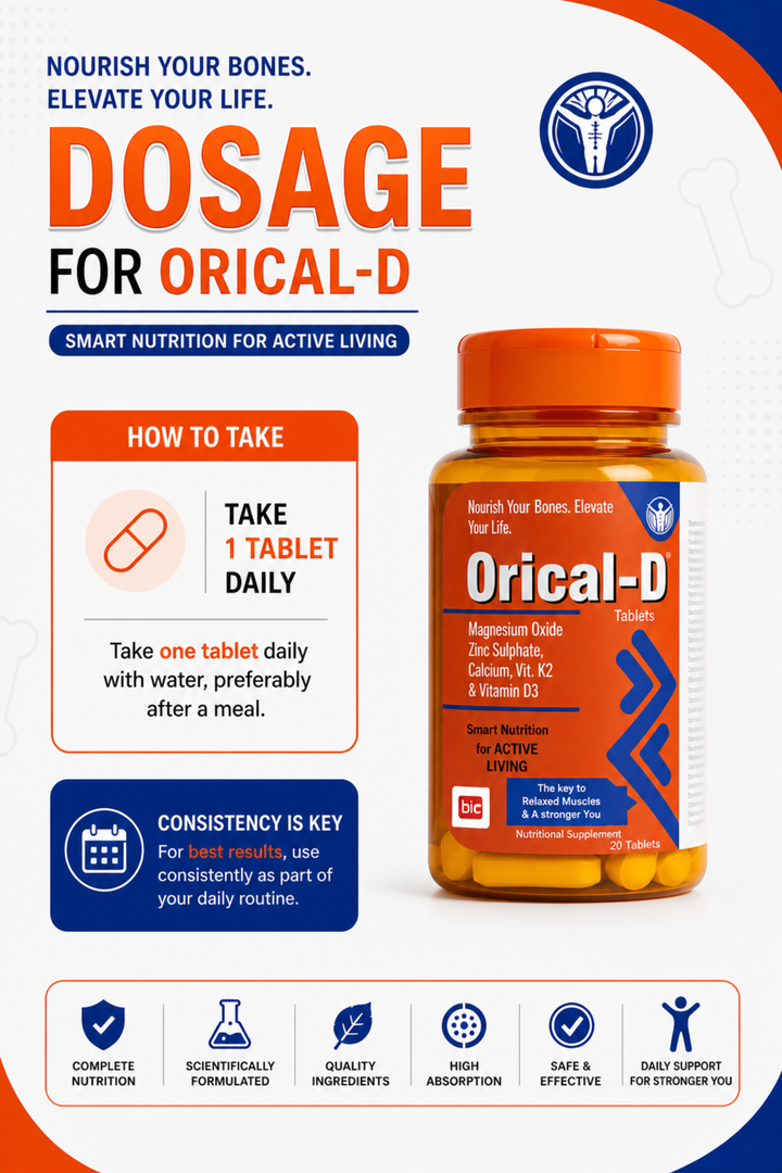 Orical-D Calcium Tablets – Bone Strength & Mineral Support Formula