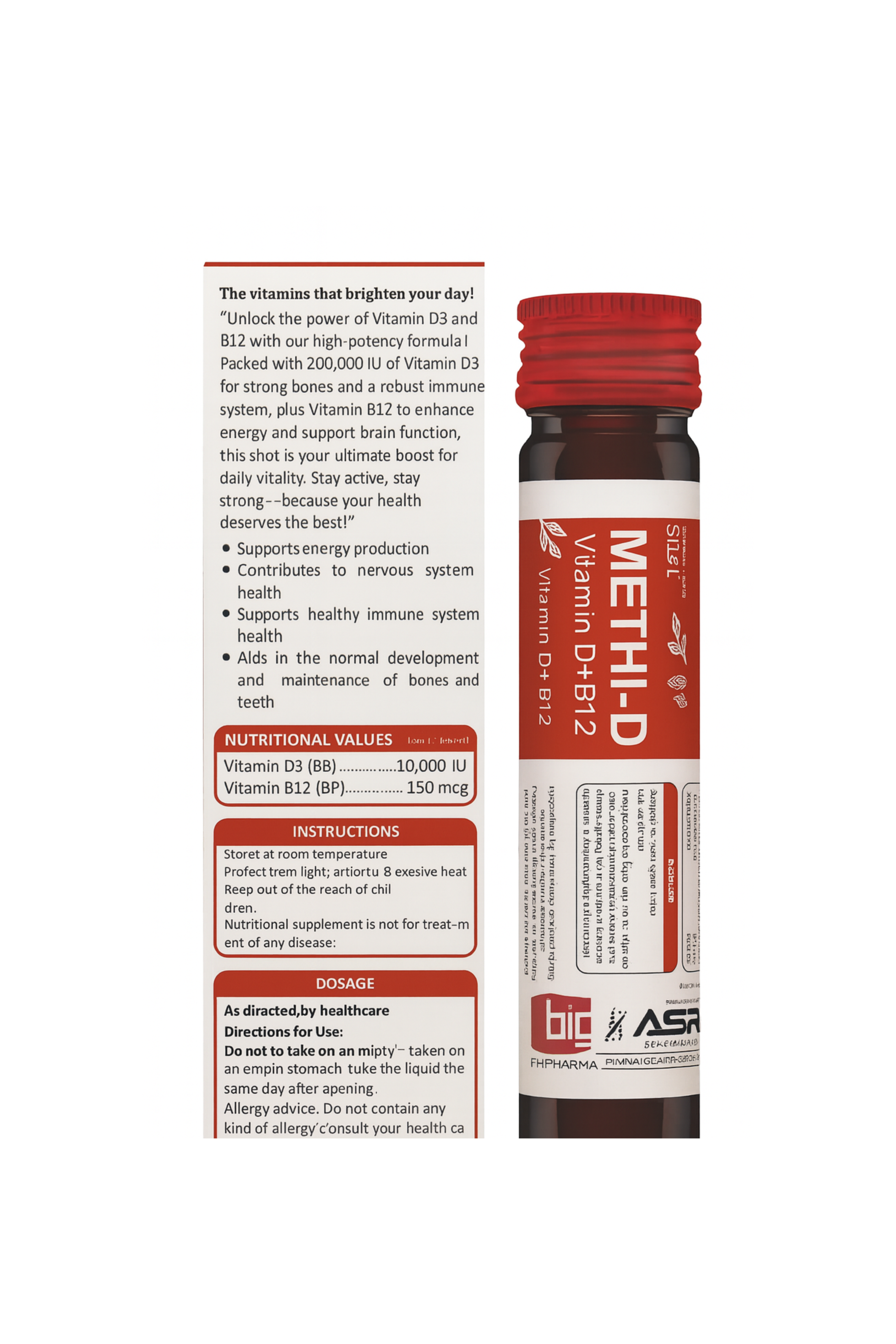 METHI-D (vitamin D 200,000 IU + B12) Bundle of 3