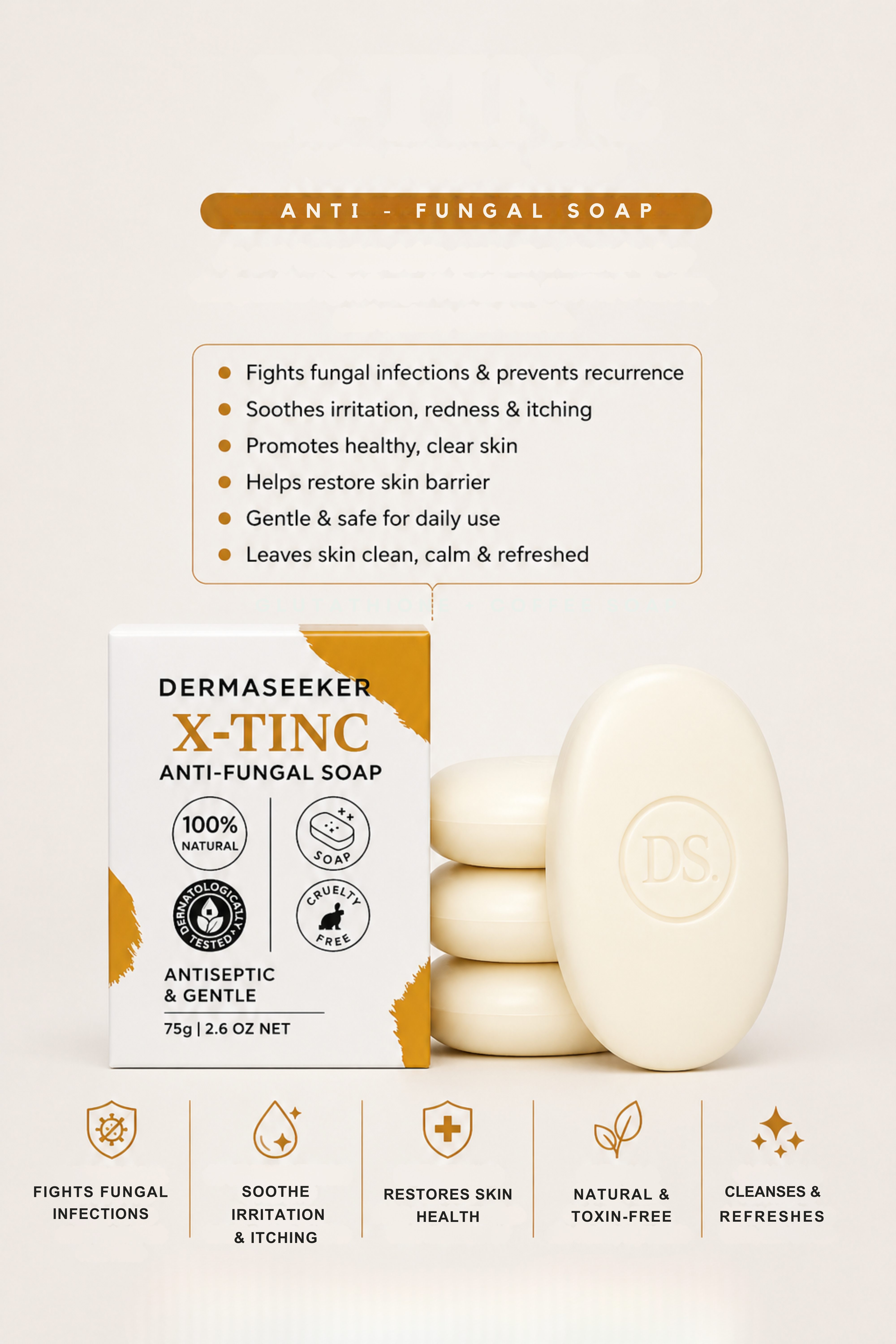 X-TINC| ANTI-FUNGAL BAR (PACK OF 2)