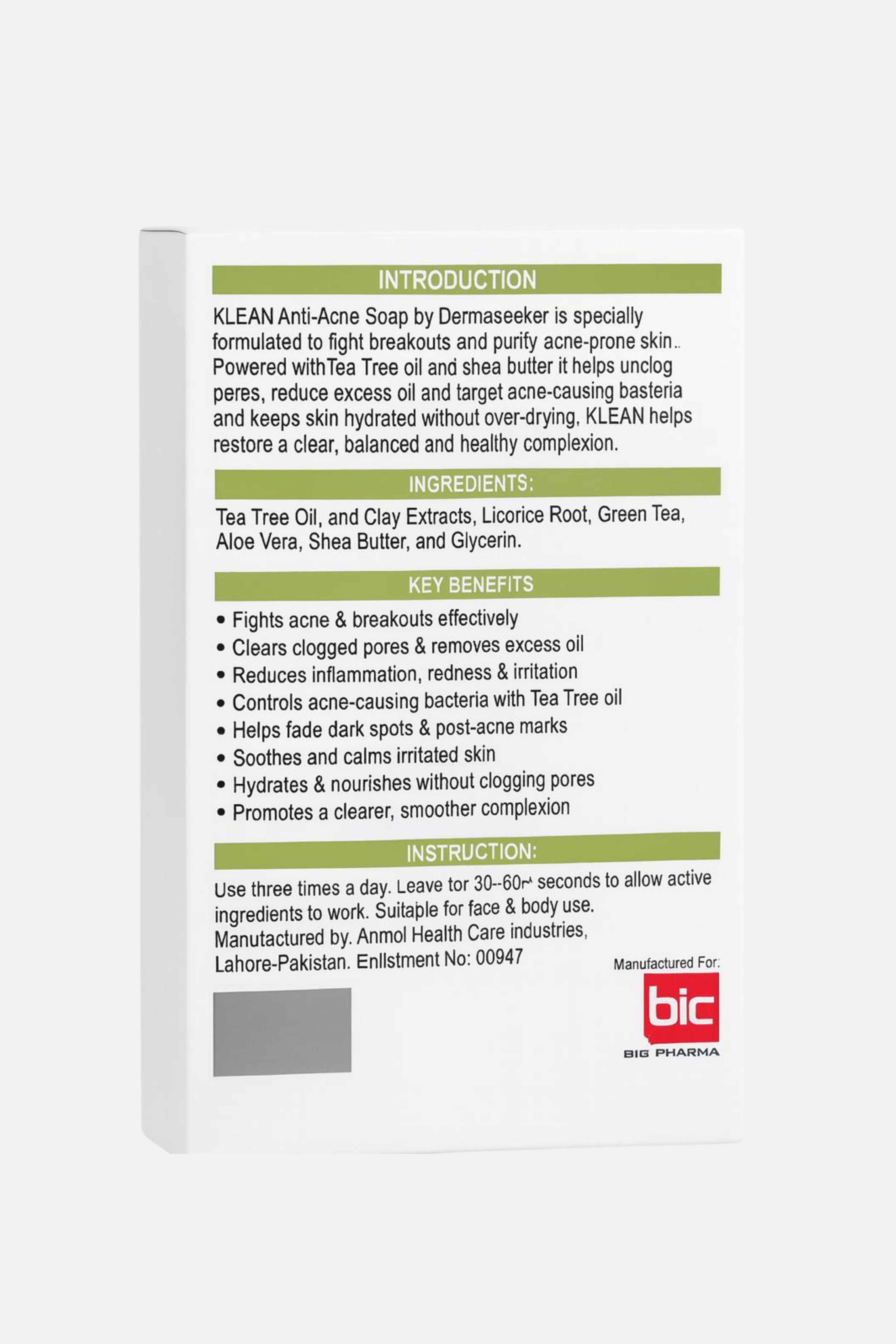 KLEAN |ANTI-ACNE BAR (PACK OF 2)