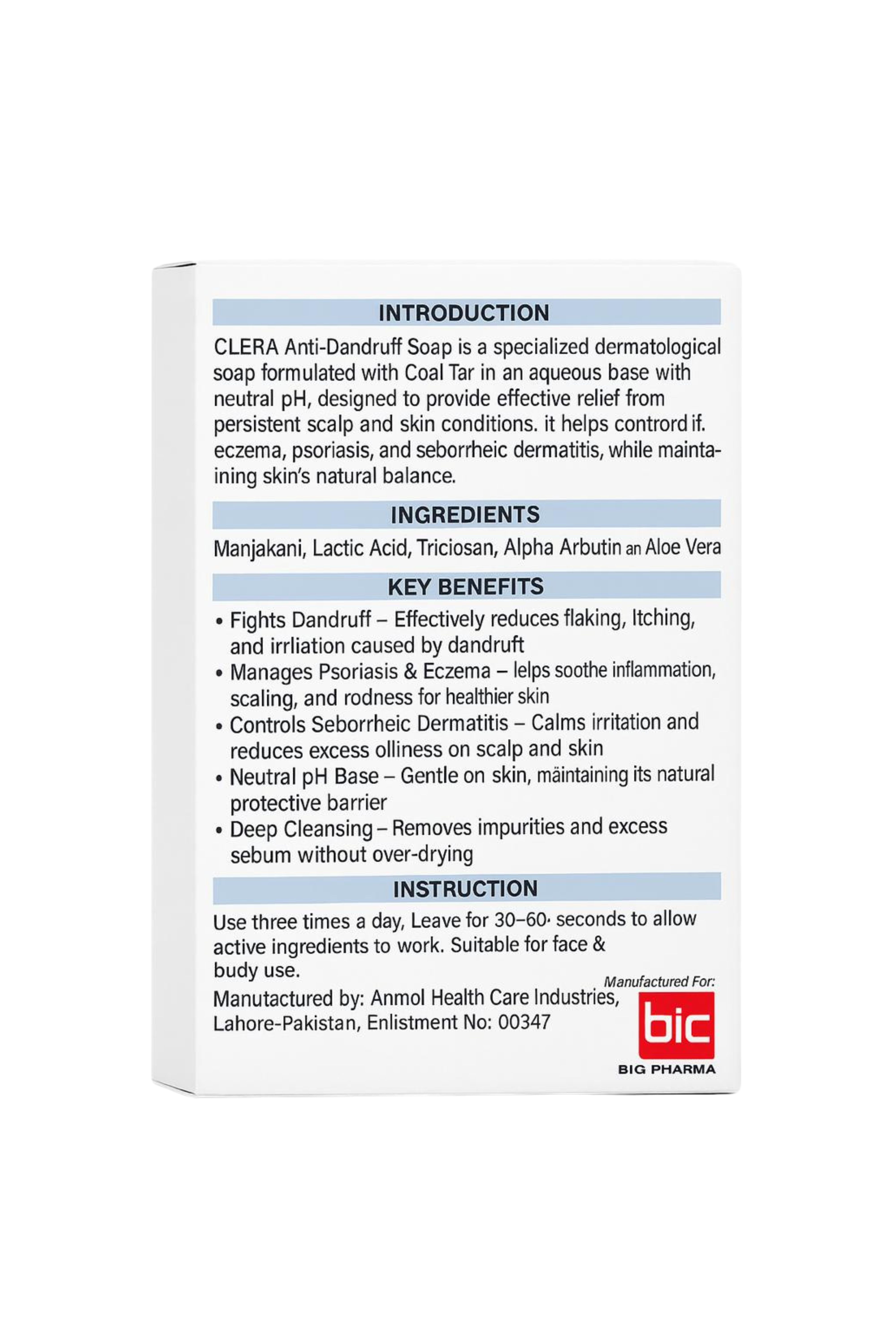 CLERA - ANTI-DANDRUFF SOAP (PACK OF 2)