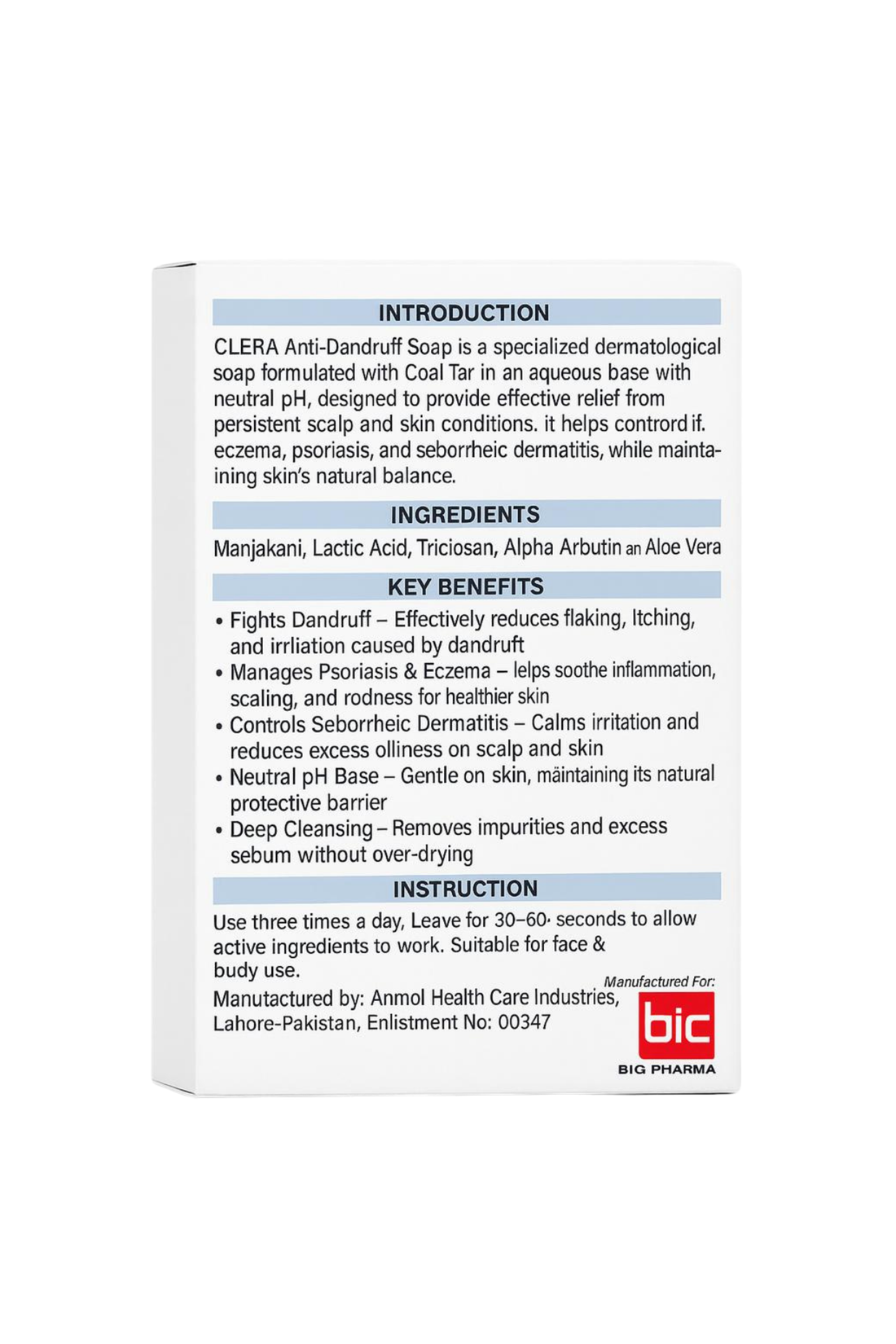 CLERA - ANTI-DANDRUFF SOAP (PACK OF 2)