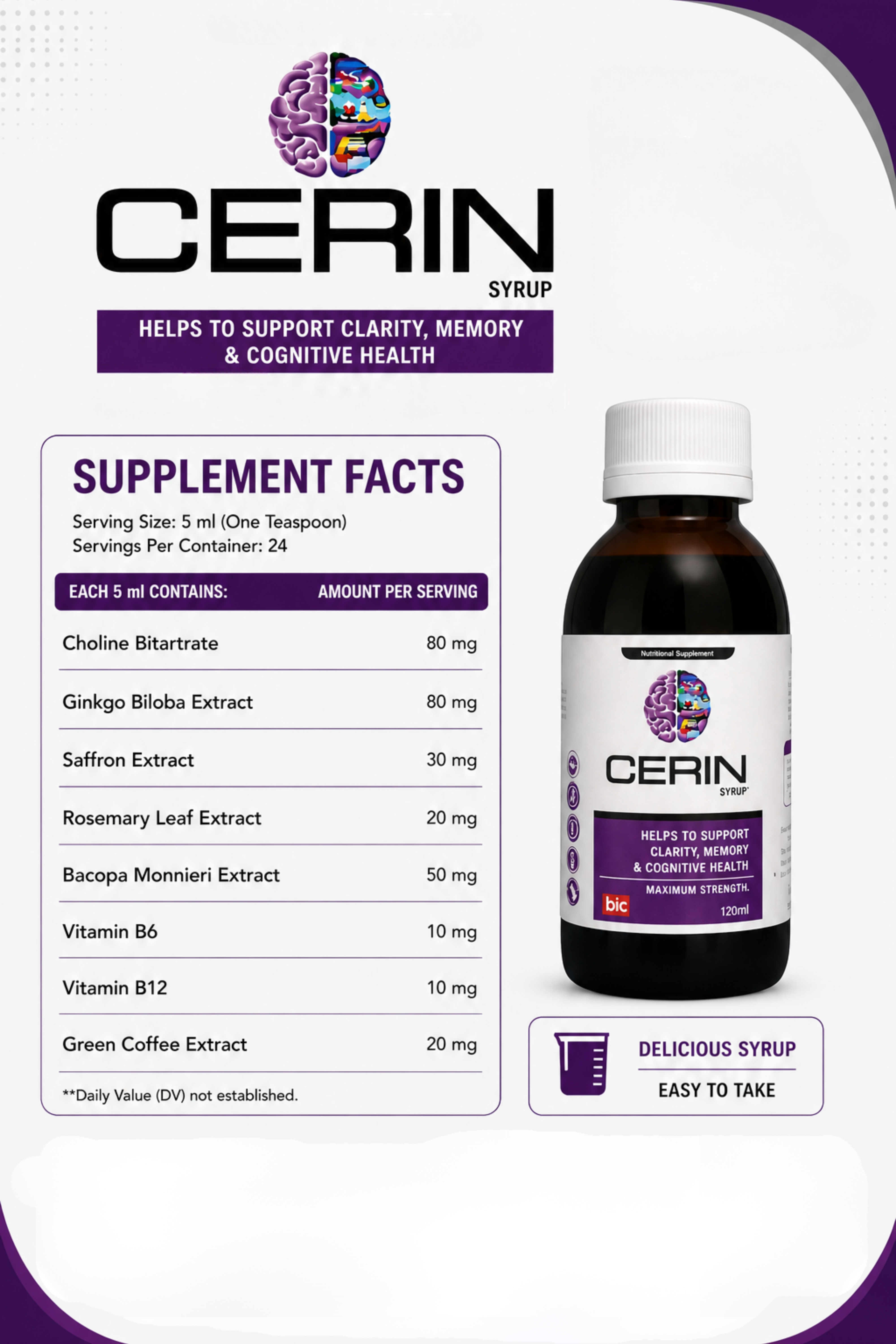 Cerin | Neuro vitality and mental energy syrup