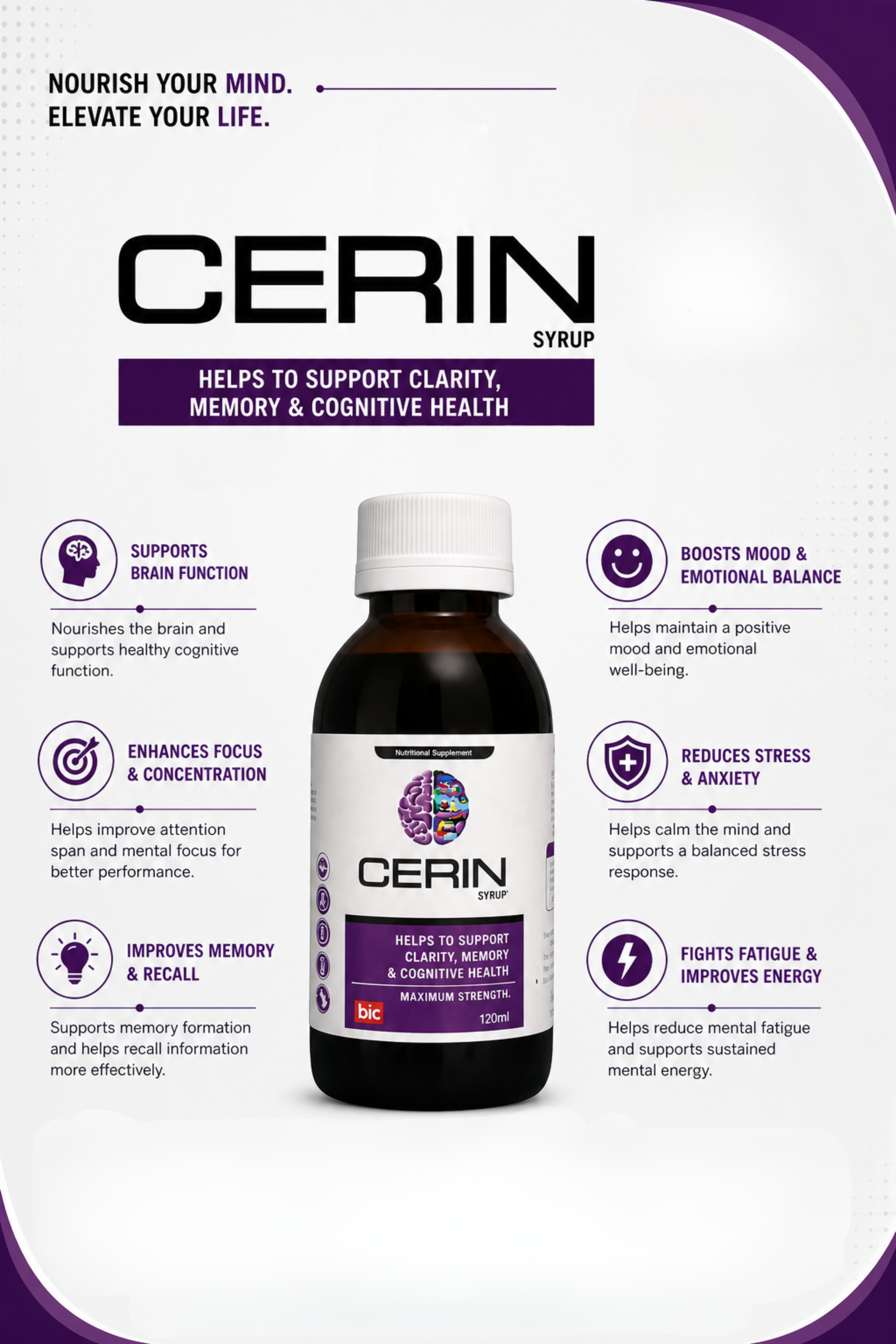 Cerin | Neuro vitality and mental energy syrup