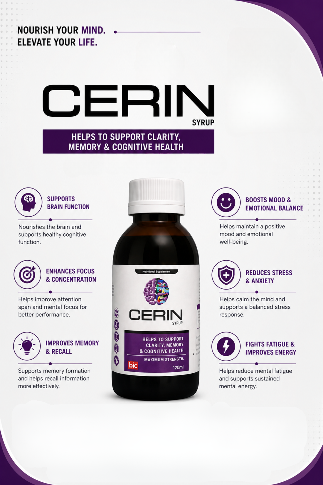 Cerin | Neuro vitality and mental energy syrup