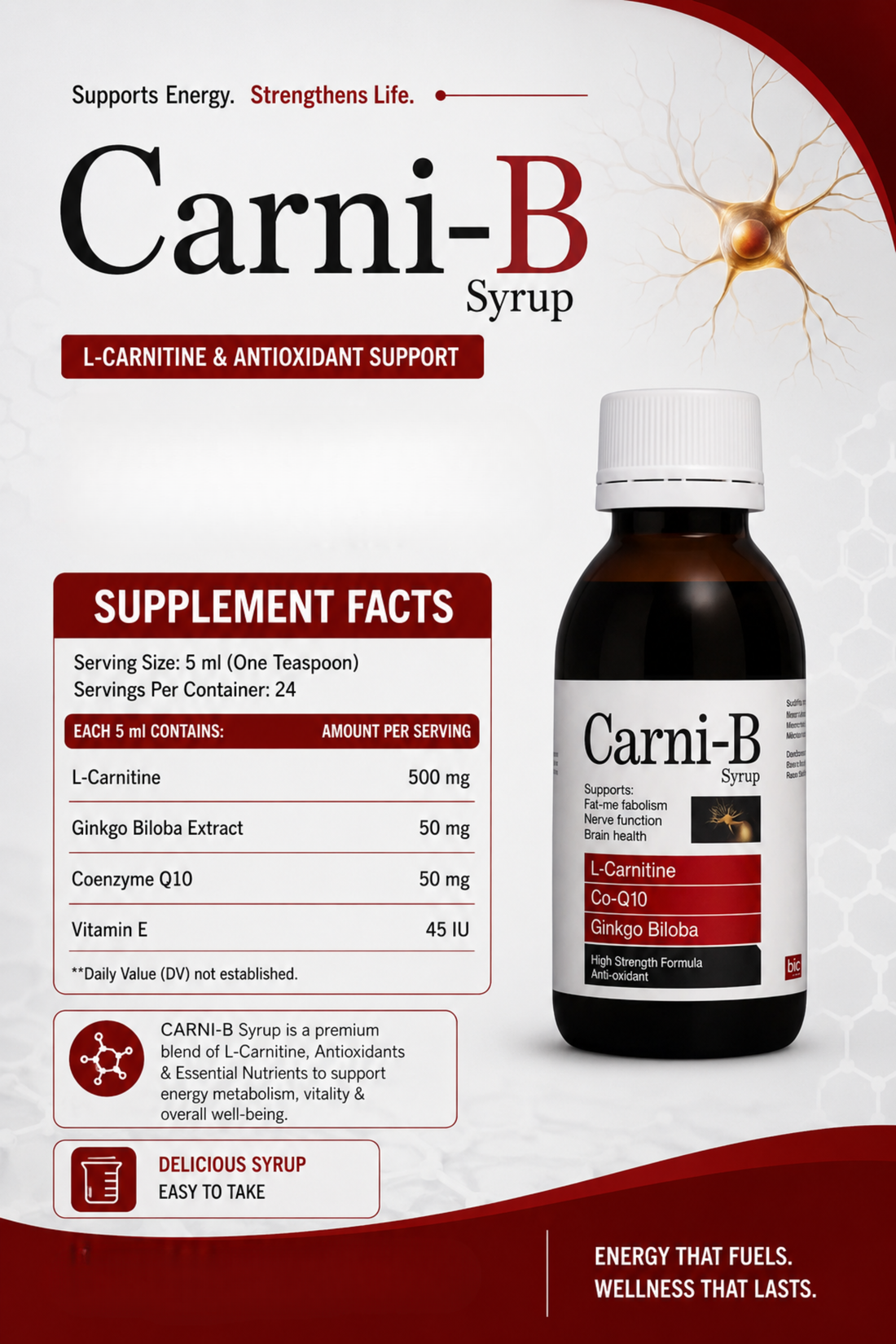 Carni-B | Complete metabolic and nervous system support syrup
