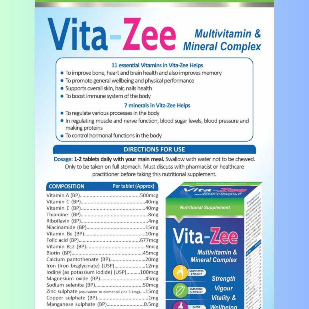 Vita  - Zee multivitamin and mineral complex