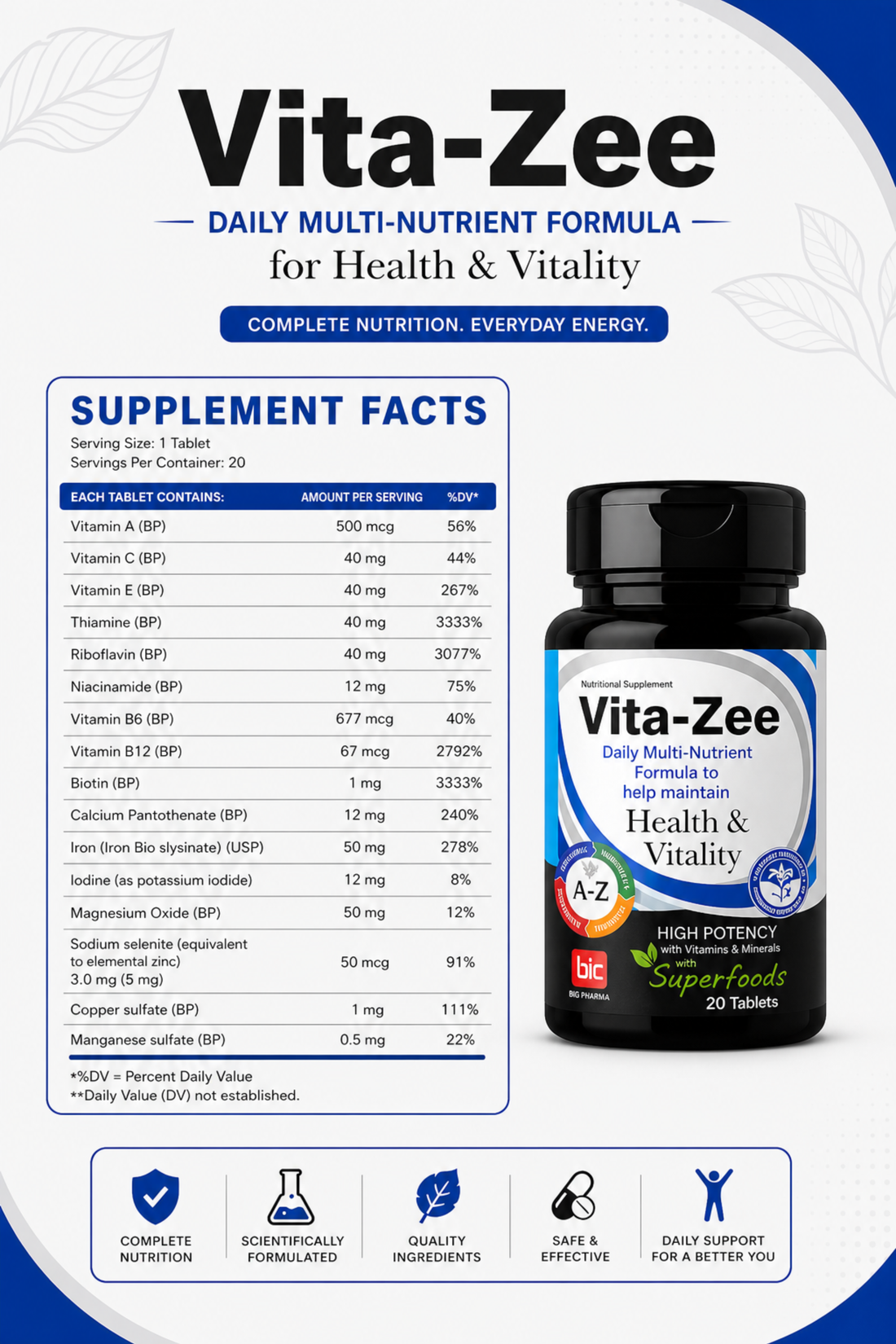 Vita  - Zee multivitamin and mineral complex