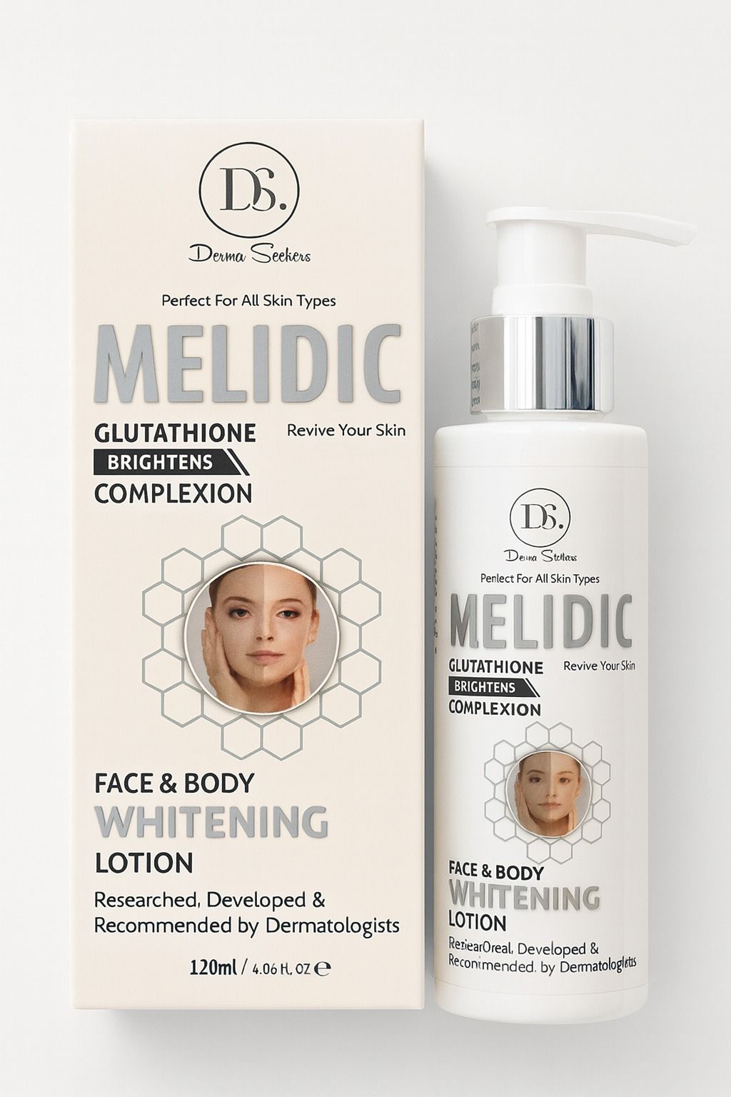 Melidic Brightening lotion| Glutathione Infused Face and Body Lotion