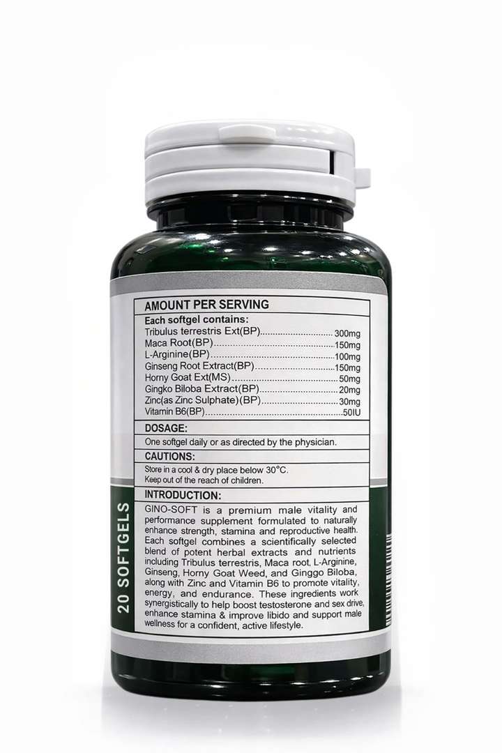 Ginosoft -Tribulus to support stamina, performance, energy and male wellness