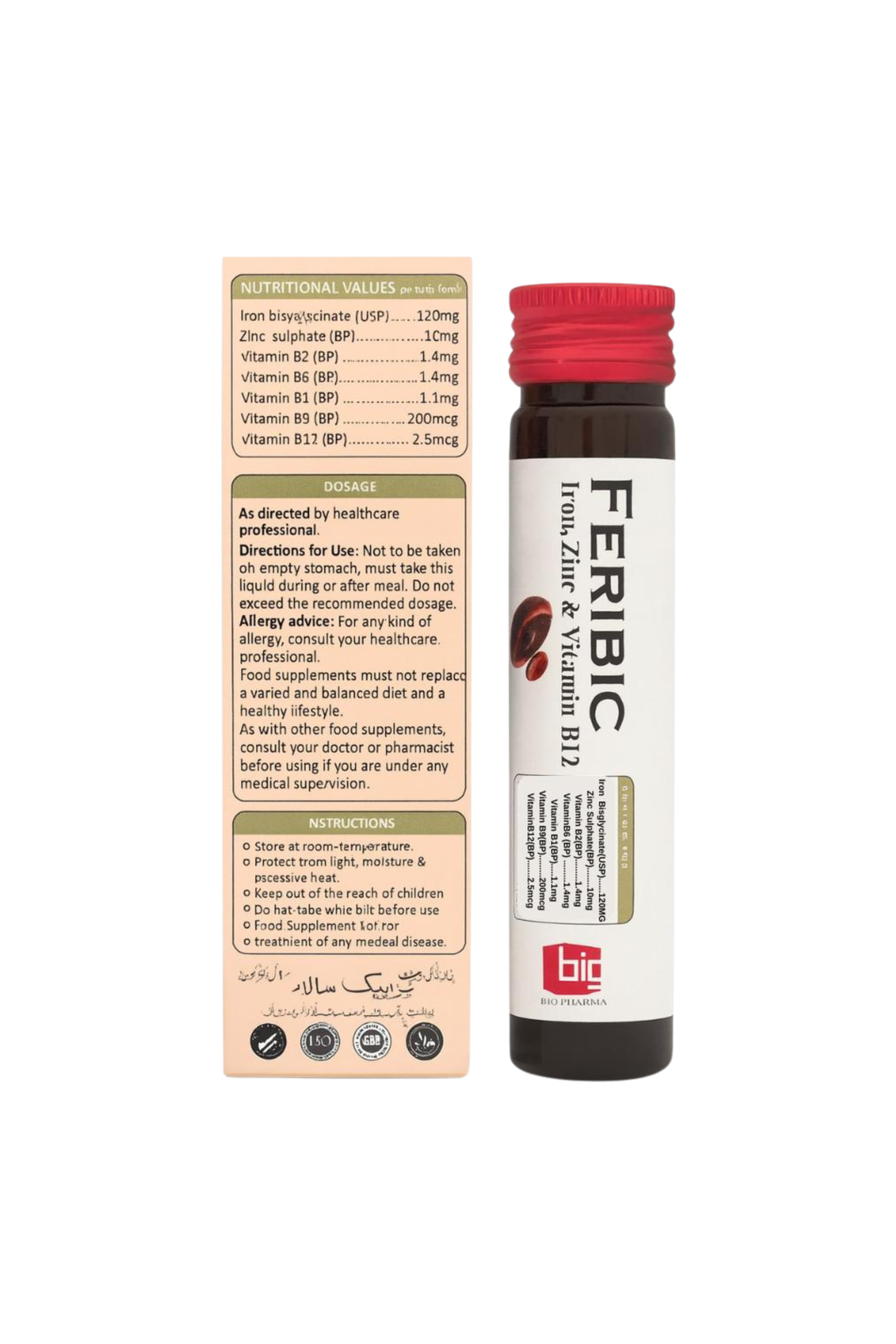 Feribic | Iron shot with multivitamins for anemia support (Bundle of 3)