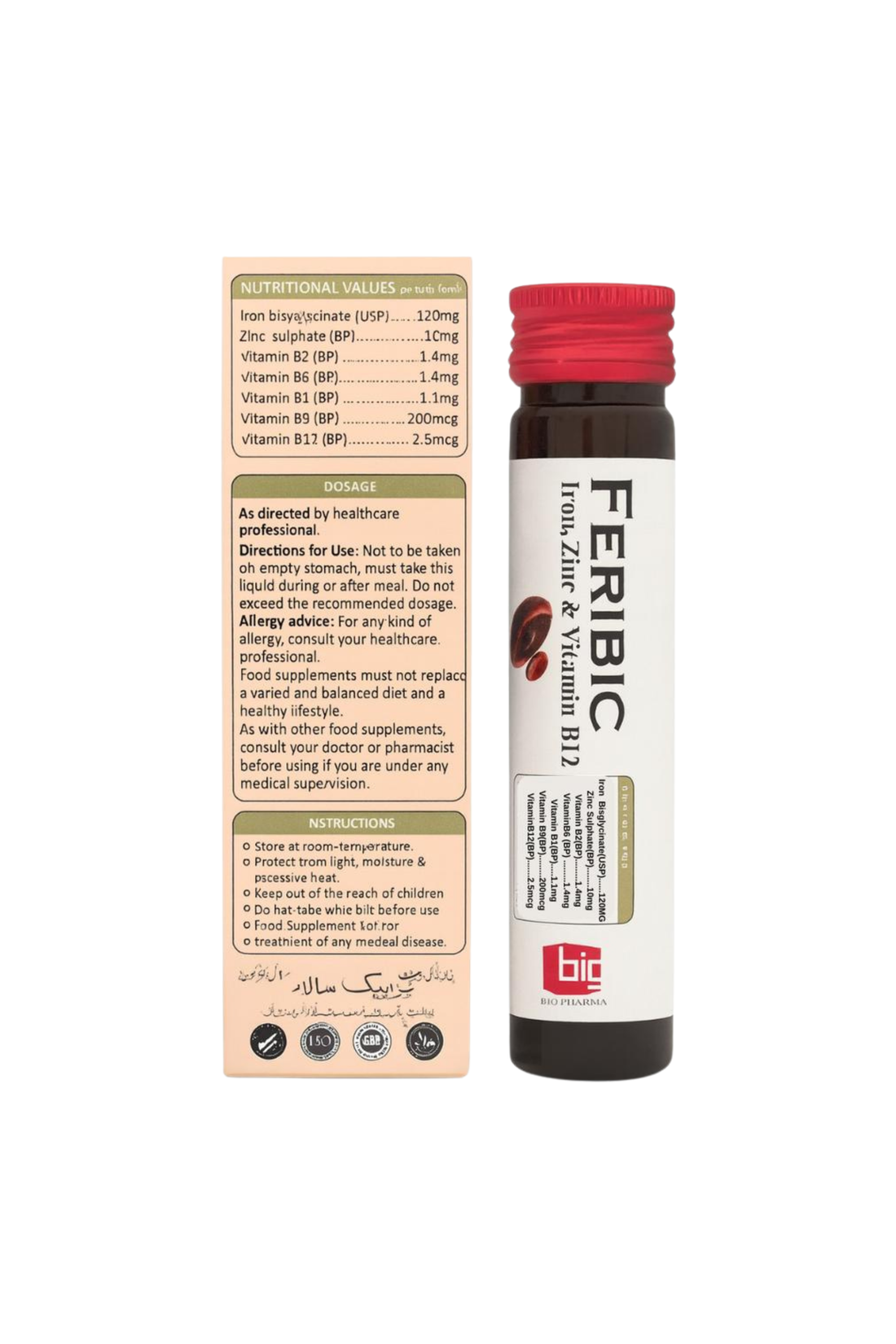 Feribic | Iron shot with multivitamins for anemia support (Bundle of 3)