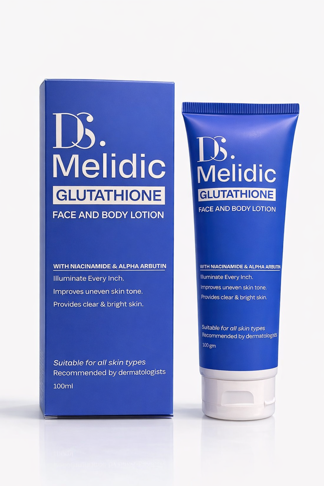 Melidic Brightening lotion| Glutathione Infused Face and Body Lotion