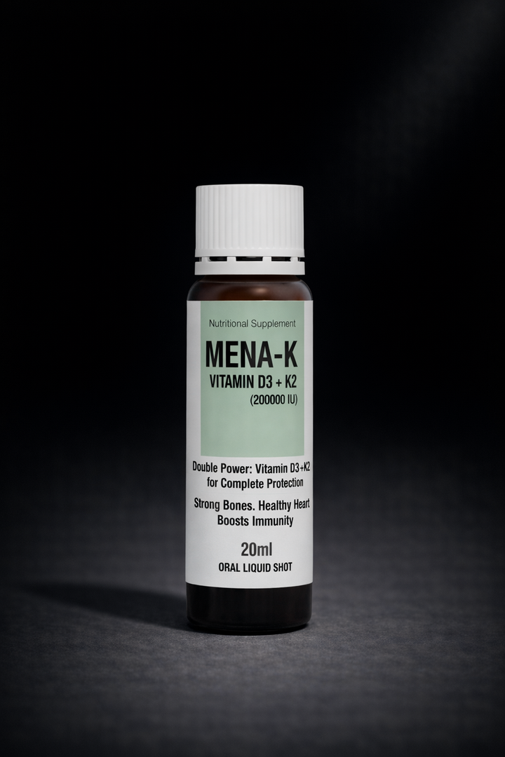 MENA-K   - VITAMIN D3 & K2 SHOT FOR HEART & BONES SUPPORT (PACK OF 3)