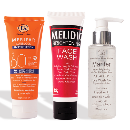 Essential Skincare Trio – Protection, Brightening, and Deep Cleansing