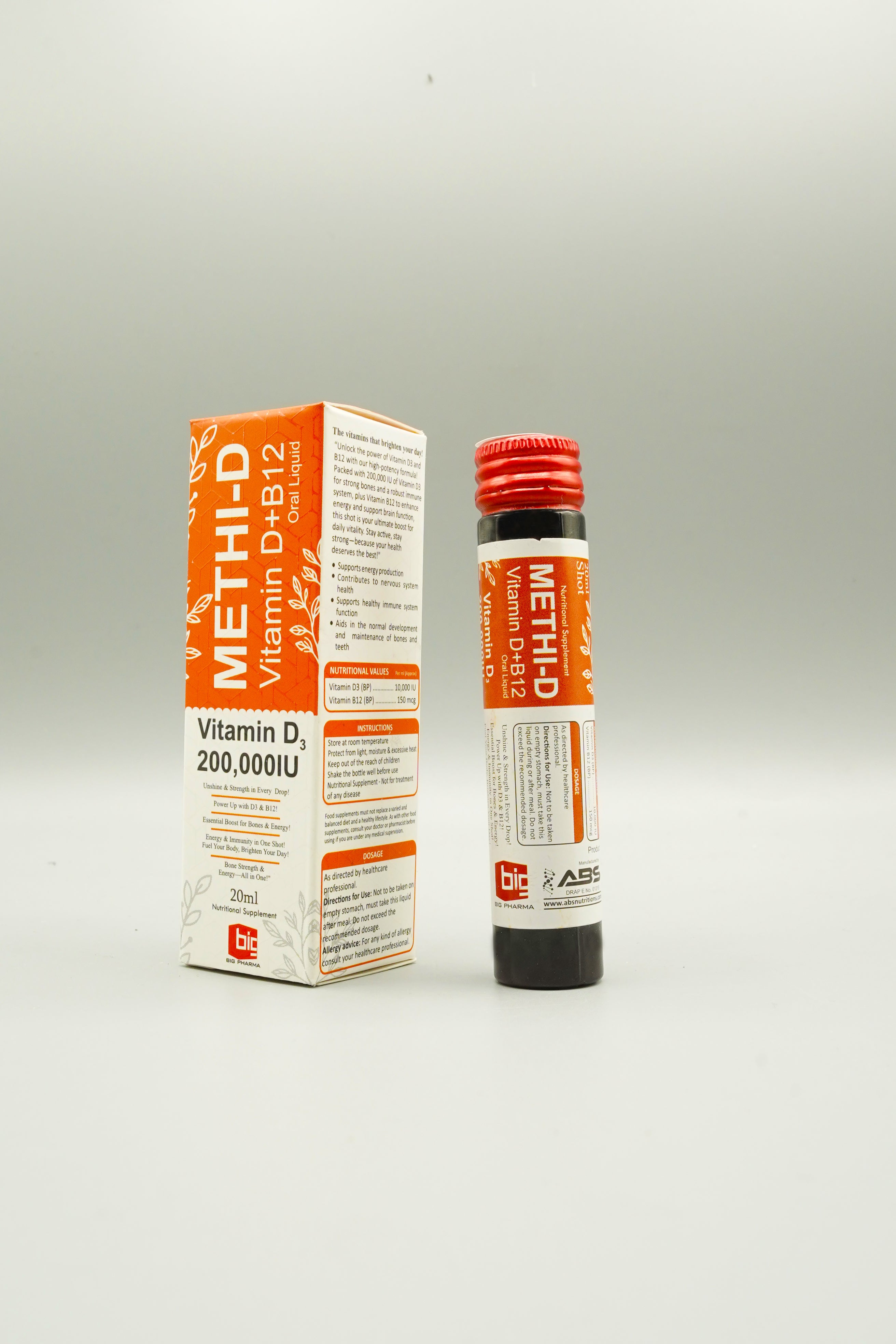 METHI-D (vitamin D 200,000 IU + B12) Bundle of 3